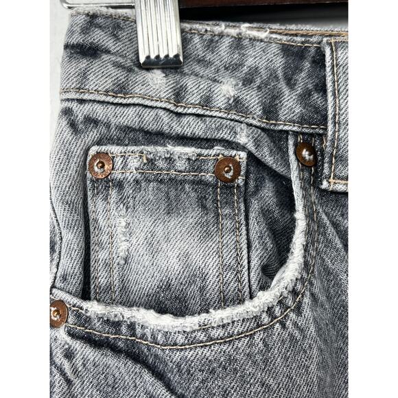 Zara Jeans Gray Loose Fit High Rise Button Fly Women's Size 0 Denim - Picture 6 of 9